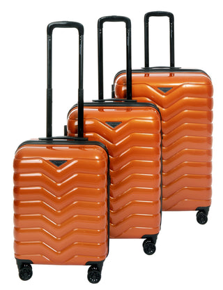 Cavalet Smygehuk Resväskeset 3-pack - Orange, fotad mot en vit bakgrund.
