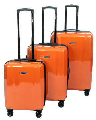 Cavalet Chill DLX Resväskeset 3-pack - Orange, fotad mot en vit bakgrund.