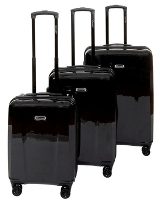 Cavalet Chill DLX Resväskeset 3-pack - Svart, fotad mot en vit bakgrund.
