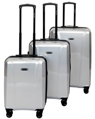Cavalet Chill DLX Resväskeset 3-pack - Silver, fotad mot en vit bakgrund.