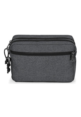 Eastpak Mavis Necessär - Black Denim, fotad mot en vit bakgrund.