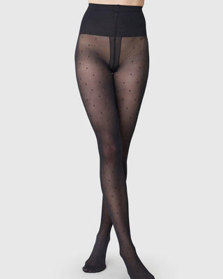 Swedish Stockings Doris Dots Strumpbyxor - Black