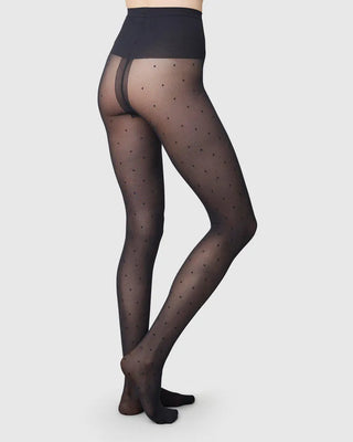 Swedish Stockings Doris Dots Strumpbyxor - Black