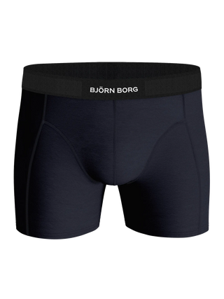 Björn Borg Premium Cotton Stretch Boxerkalsonger 2p - Svart/Marinblå