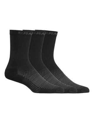 Craft CORE Dry Höga Strumpor 3-Pack - Svart