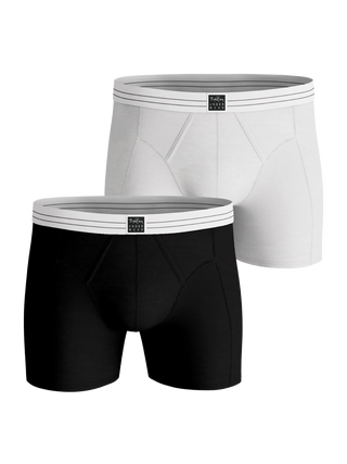 Björn Borg Premium Cotton Stretch Original Boxerkalsonger 2p - Svart/Vit