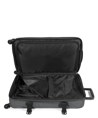 Eastpak Trans4 Stor Resväska 75cm - Black Denim, fotad mot en vit bakgrund.