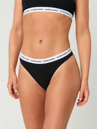 Björn Borg Core Logo Stringtrosor 2-pack - Grå/Svart