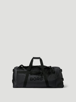Björn Borg Travel Duffle Bag 120L - Black Beauty, fotad mot en ljusgrå bakgrund