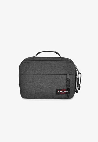 Eastpak Road Kit Necessär - Black Denim, fotad mot en vit bakgrund.
