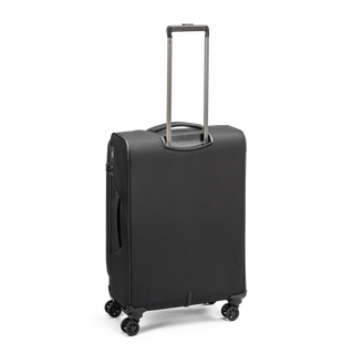 North Pioneer Lounge Mellanstor Resväska 65 cm - Svart  teleskophandtag, 360° hjul och TSA-lås – idealisk för resor och handbagage.