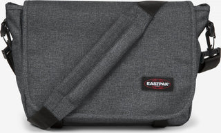 Eastpak JR Axelremsväska - Black Denim, fotad mot en vit bakgrund.