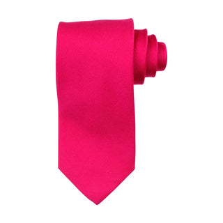 Hoprullad ceremoniell slips i 100 % siden med matt yta och klassisk bredd på 8 cm från AC i färgen cerise, fotograferad mot vit bakgrund