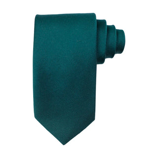 Hoprullad ceremoniell slips i 100 % siden med matt yta och klassisk bredd på 8 cm från AC i färgen Bottle Green, fotograferad mot vit bakgrund