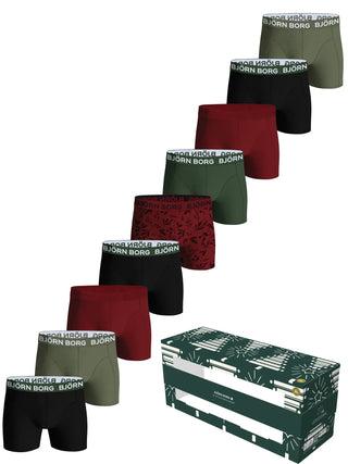 Visar björn borg kalsonger i 9-pack framifrån i olika färger. 