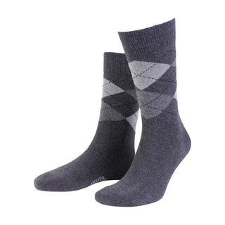 Amanda Christensen True Argyle Sock - Anthracite melange, fotad mot en vit bakgrund.
