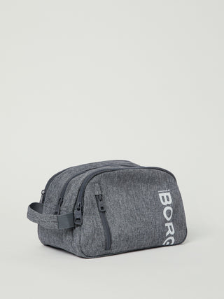 Björn Borg Core Necessär Standing - Grey Melange, fotad mot en ljusgrå bakgrund