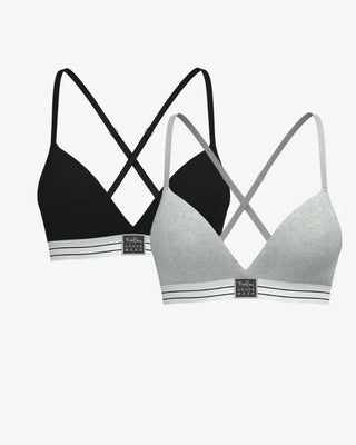 Björn Borg Core Original Triangle Bh 2-pack Svart/Grå