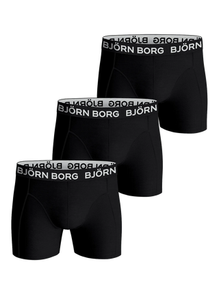 Björn Borg Cotton Stretch Boxerkalsonger 3p - Svart