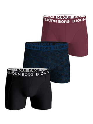 Björn Borg Cotton Stretch Junior Boxerkalsonger 3p - Flerfärgad