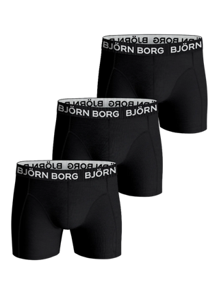 Björn Borg Cotton Stretch Junior Boxerkalsonger 3p - Svart