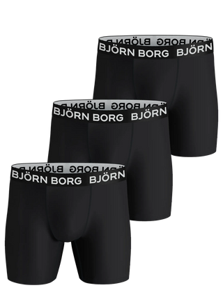 Björn Borg Performance Boxerkalsonger 3p - Svart