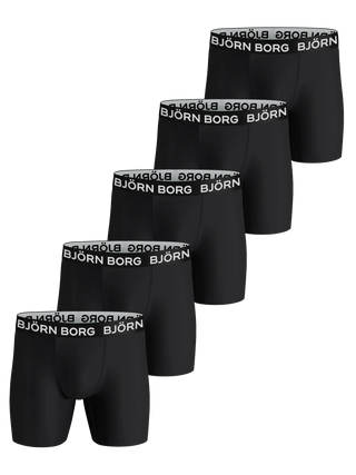 Björn Borg Performance Boxerkalsonger 5p - Svart
