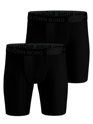 Björn Borg Performance Boxerkalsonger Long Leg 2p - Svart