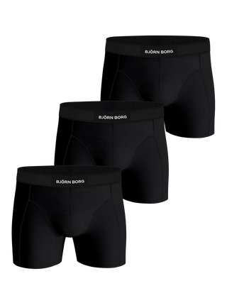Björn Borg Premium Cotton Stretch Boxerkalsonger 3p - Svart