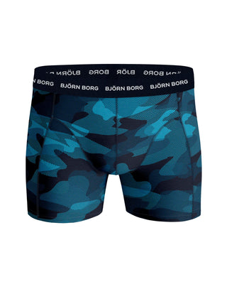 Björn Borg Cotton Stretch Boxerkalsonger 3p - Mönster/Marinblå