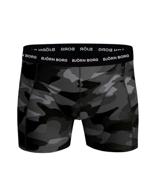 Björn Borg Cotton Stretch Boxerkalsonger 3p - Svart/Melange/Mönster