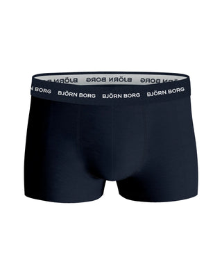 Björn Borg Cotton Stretch Trunkkalsonger 3p - Svart/Marinblå/Vit