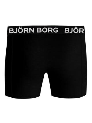 Svart björn borg kalsong visas mot en transparent bakgrund bakifrån. Kalsongen är svart med vit loga i text. 