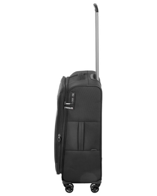 Cavalet Klippan Mellanstor Resväska 65cm - Svart, fotad mot en vit bakgrund.