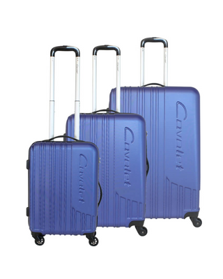 Cavalet Malibu Resväskeset 3-pack - Kornblå, fotad mot en vit bakgrund.