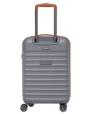 Cavalet Pasadena Kabinväska 54cm 4 dubbelhjul - Silver/Tan. fotad mot en vit bakgrund.