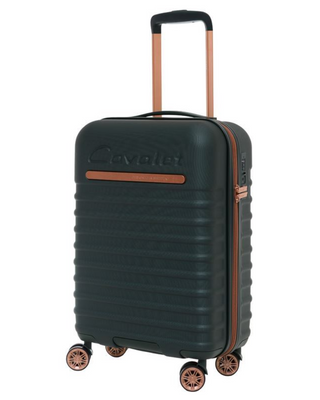 Cavalet Pasadena Resväska 65 cm 4 dubbelhjul Expanderbar - Grön/Brons, fotad mot en vit bakgrund.
