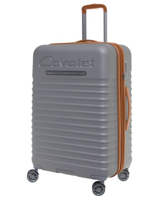 Cavalet Pasadena Resväska 65 cm 4 dubbelhjul Expanderbar - Silver/Tan, fotad mot en vit bakgrund.