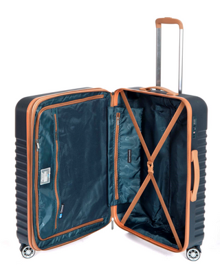 Cavalet Pasadena Resväska 73 cm - Blå/Tan, fotad mot en vit bakgrund.