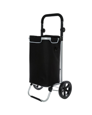 Cavalet Smartshoppern DLX Shoppingvagn - Svart, fotad mot en vit bakgrund.