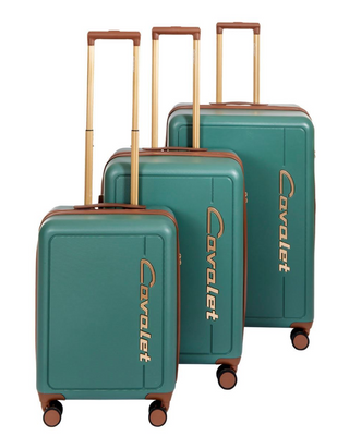 Cavalet Viken Resväskeset 3-pack - Grön, fotad mot en vit bakgrund.