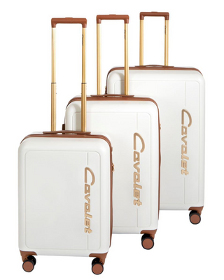 Cavalet Viken Resväskeset 3-pack- Ivory, fotad mot en vit bakgrund.