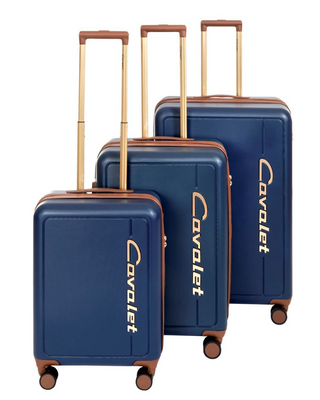 Cavalet Viken Resväskeset 3-pack - Navy, fotad mot en vit bakgrund.