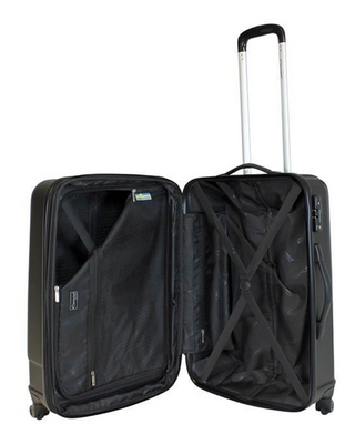 Cavalet Malibu Mellanstor Resväska 65cm - Svart, fotad mot en vit bakgrund.