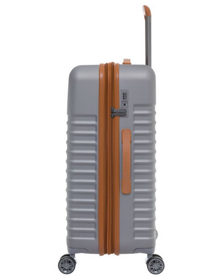 Cavalet Pasadena Resväska 65 cm 4 dubbelhjul Expanderbar - Silver/Tan, fotad mot en vit bakgrund.