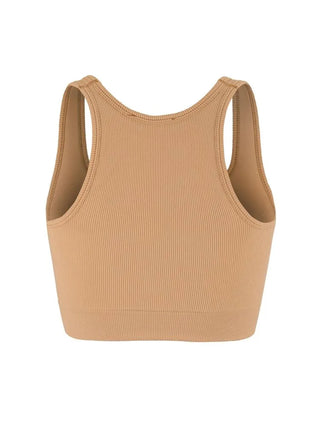 Craft Collective Rib Sports BH W - Karamellbrun Sport-Bh från Craft i en mjuk karramell färg