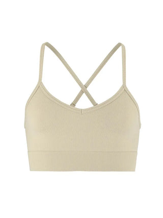 Craft Collective Rib Strap Sport BH W - Beige Snygg Sport-Bh i Beige färg från Craft