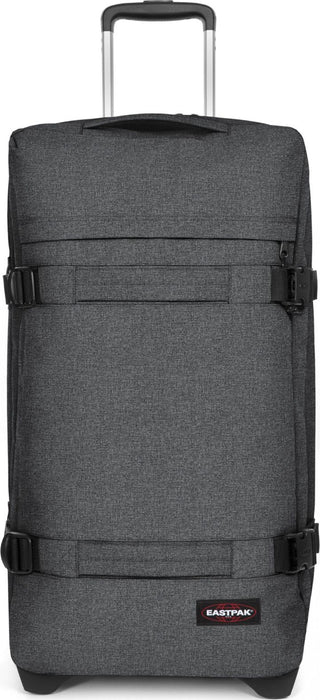 Eastpak Transit'R Mellanstor Resväska - Black Denim, fotad mot en vit bakgrund.