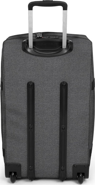 Eastpak Transit'R Stor Resväska - Black Denim, fotad mot en vit bakgrund.