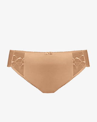 Elomi Cate Brief i Hazel, en klassisk och bekväm trosa med slät finish vid ben och midja för optimal passform.